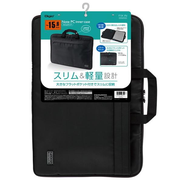 Nakabayashi ノートパソコン対応 [〜15.6インチ] インナーケース スリムタイプ  ブ...