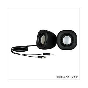 Nakabayashi SP-001BK PCスピーカー 3.5mm接続  ブラック ［USB電源］