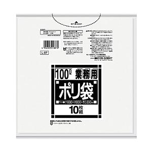 日本サニパック 業務用ポリ袋 Lシリーズ  L87 ［100L /10枚 /透明］｜y-sofmap