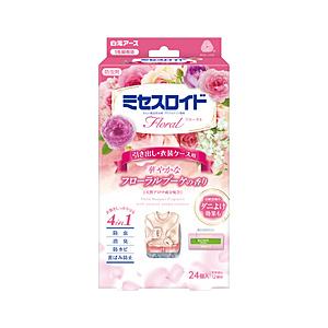 白元 ミセスロイドフローラル 引き出し用 24個入 1年防虫 フローラルブーケの香り