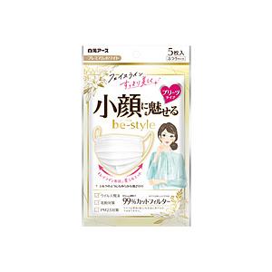 白元 ビースタイル プリーツタイプ ふつうサイズ プレミアムホワイト5枚入