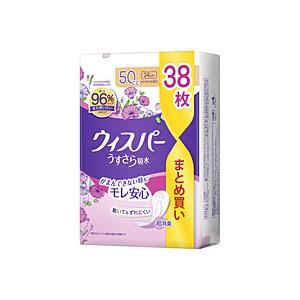 P＆G ウィスパー うすさら吸水 女性用 吸水ケア 50cc 中量用 昼用ナプキンサイズ 38枚入り...