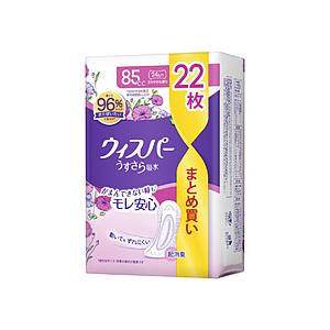 P＆G ウィスパー うすさら吸水 女性用 吸水ケア 85cc 長時間快適用 昼用ナプキンサイズ 22...