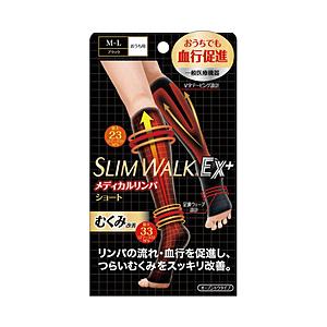 ピップ スリムウォーク メディカルリンパソックス ショートタイプ ブラック M-L