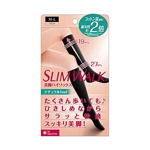 ピップ SLIM WALK（スリムウォーク）美脚ハイソックスナチュラルfeel ML 〔着圧ソックス...