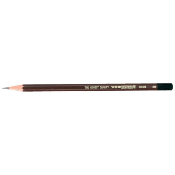 不易糊工業 建築用鉛筆　2B　（6本入）　KE2B-6