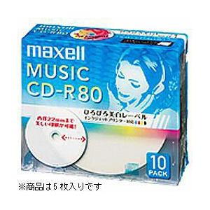 maxell CDRA80WP.5S　（音楽用CD-R/80分/5枚/インクジェットプリンタ対応）｜y-sofmap