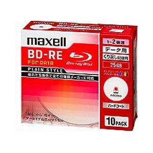 maxell 1〜2倍速対応 データ用Blu-ray BD-REメディア （25GB・10枚）　BE25PPLWPA.10S 【864】 [振込不可]｜y-sofmap