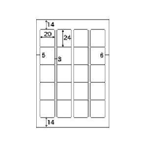 ヒサゴ OP1907-N(インデックスタック20/ホワイト/再剥離/はがきサイズ/20面/10シート...