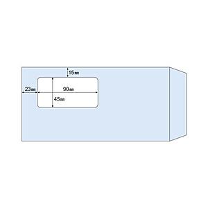 ヒサゴ 〔封筒〕窓つき A4三ツ折用 [長6 /100枚] アクア MF16｜y-sofmap