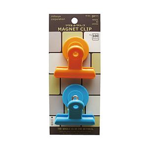 ミツヤ POPマグネットクリップ中橙青   POMC-01P-OB