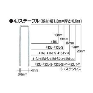 マックス タッカ用ステンレスステープル　肩幅4mm　長さ16mm　5000本入り　416JS
