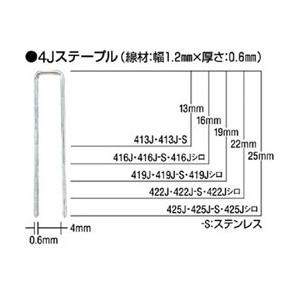 マックス タッカ用ステンレスステープル　肩幅4mm　長さ25mm　5000本入り　425JS