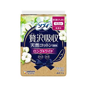 ユニチャーム sofy(ソフィ)Kiyora贅沢吸収天然コットン少し多い用(44枚)（44枚） ソフ...