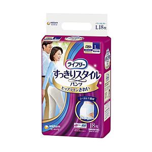 ユニチャーム ライフリー すっきりスタイルパンツ ブルー L 18枚 〔介護用おむつ〕  ナチュラル...