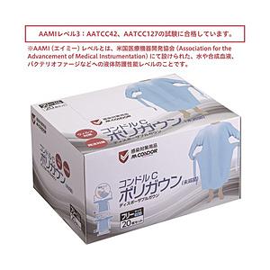 山崎産業 コンドルC ポリガウン（未滅菌）フリーサイズ20枚入り   19410