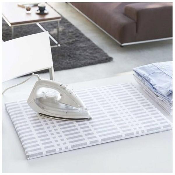 山崎実業 北欧風暮らしの定番　平型アイロン台　チェックグレー(Nordic Style Flat I...