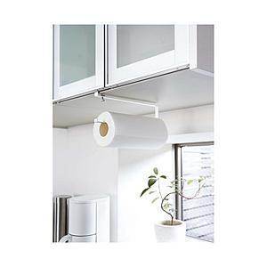 山崎実業 プレート　戸棚下キッチンペーパーホルダー　ホワイト 02440 ホワイト