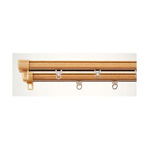 ナチュラル 60-100cm シングル 静音角型木目レール 1m用