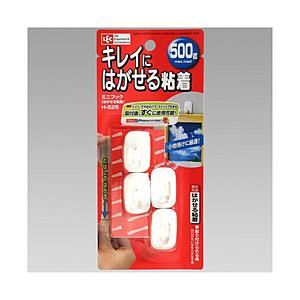 レック ミニフック（はがせる粘着）4個入  ホワイト H-525