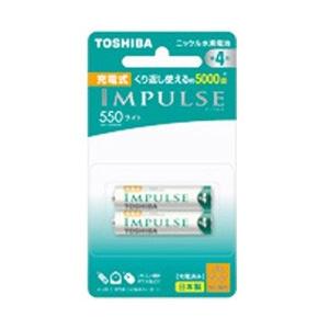 TOSHIBA(東芝) 【単4形ニッケル水素充電池】 TNH-4LE 2P　2本　「IMPULSE」...