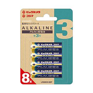 TOSHIBA アルカリ乾電池8本パック LR6BKN 8BP
