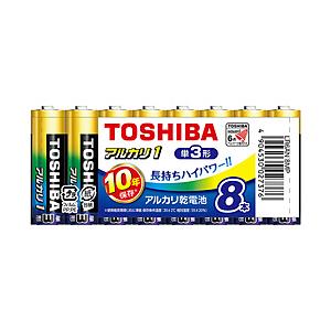 TOSHIBA(東芝) 【単三形】8本 アルカリ乾電池「アルカリ1」　LR6AN 8MP｜y-sofmap