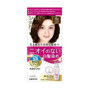 ダリヤ SALON de PRO（サロンドプロ）無香料ヘアカラー 早染め乳液（白髪用） 4E エレガ...