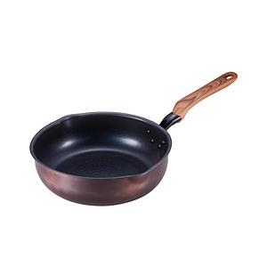 竹原製罐 深型フライパン 26cm IH ガス火対応 軽量 ふっ素加工 和楽亭 絢   PM776