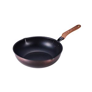 竹原製罐 深型フライパン 30cm IH ガス火対応 軽量 ふっ素加工 和楽亭 絢   PM731