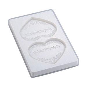 タイガークラウン チョコレート流し型 ハート 2PCS No.1306 ＜WTY54＞
