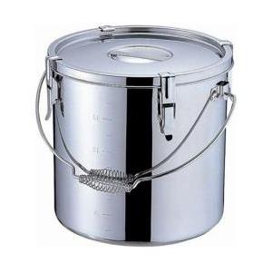 遠藤商事 SAモリブデン 目盛付パッキン寸胴鍋 30cm(吊付) ＜AZV7130＞