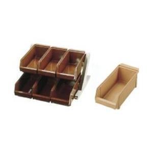 遠藤商事 SA18-8デラックス オーガナイザー 2段3列（6ヶ入） キャメル ＜EOC034＞