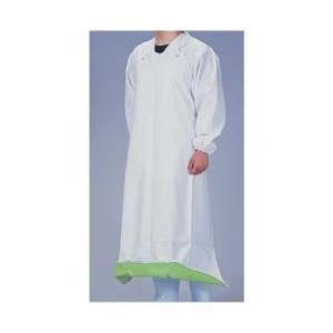 遠藤商事 機能性エプロン ガードロン 塩ビ抗菌 ひもS ホワイト/グリーン ＜SEP8601＞