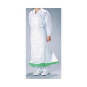 遠藤商事 機能性エプロン ガードロン 塩ビ抗菌 フィットM ホワイト/グリーン ＜SEP8704＞