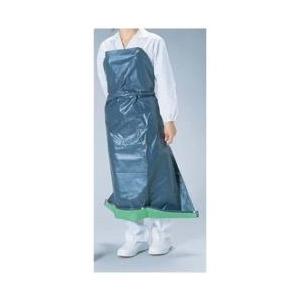 遠藤商事 機能性エプロン ガードロン 塩ビ抗菌 フィットM ネイビー/グリーン ＜SEP8705＞