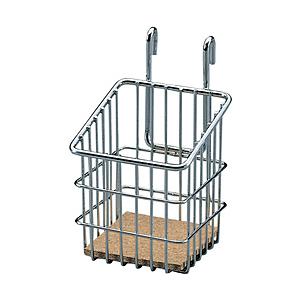 アイリスオーヤマ ＩＲＩＳ メタルラック用小物入れバスケット ７５×７５×１３０ ＭＲ−７７Ｂ