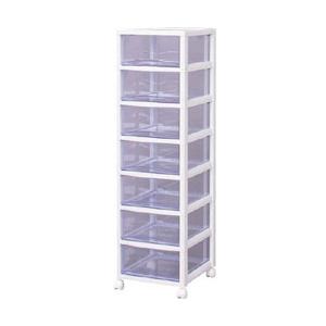 アイリスオーヤマ ＩＲＩＳ スーパークリアチェスト ホワイト／クリアブルー ７段タイプ ＳＣＥ−０７...