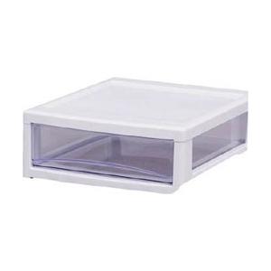 アイリスオーヤマ IRIS スーパークリアチェスト ホワイト／クリアブルー 1段タイプ SCE−10...