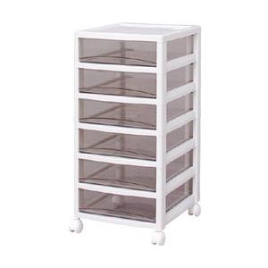 アイリスオーヤマ ＩＲＩＳ スーパークリアチェスト ホワイト／クリアブラウン ６段タイプ ＳＣＥ−６...