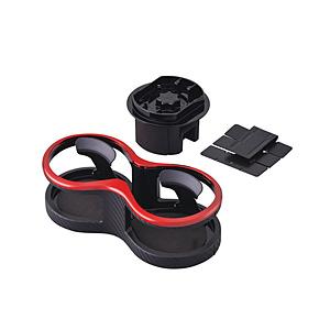 セイワ ツインカップホルダー2WAY メタルレッド/カーボン   W981