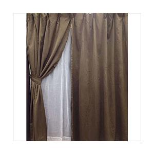 東京シンコール 4枚組ドレープカーテン ルークス [100×200cm /ブラウン]