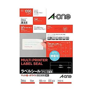エーワン（A-one） 31516 （マルチプリンタラベル 紙ラベル A4判 44面