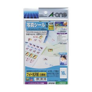 エーワン 29331(ハガキサイズラベル写真用角型小16メン)