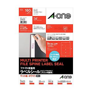 エーワン 31423(FileAccessories/ファイル背ラベル/しっかり貼れるタイプ/190...