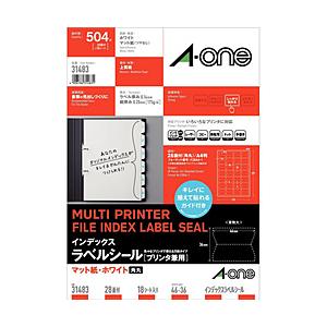 エーワン 31483(FileAccessories/ファイルインデックスラベル/しっかり貼れるタイ...