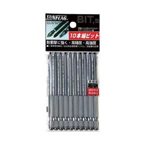 新亀製作所 サンフラッグ　ブロンズ段付ビット10本組　＃2×85 BSV-2085M-2-85