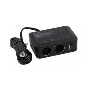 大自工業 DCDCコンバーター DC12Vソケット 2口（定格3A（2口合計36W）/USBポート：...