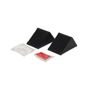 大自工業 タイヤストッパー　材質：ゴム　軽自動車〜普通乗用車ニ対応　反射テープ4枚・ヒモ付 FTW-...