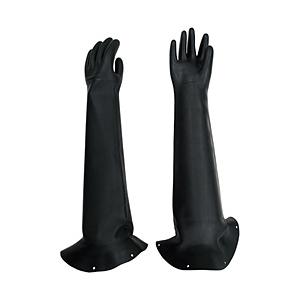 東和コーポレーション ブラスト用手袋 フランジ付  ブラック 826